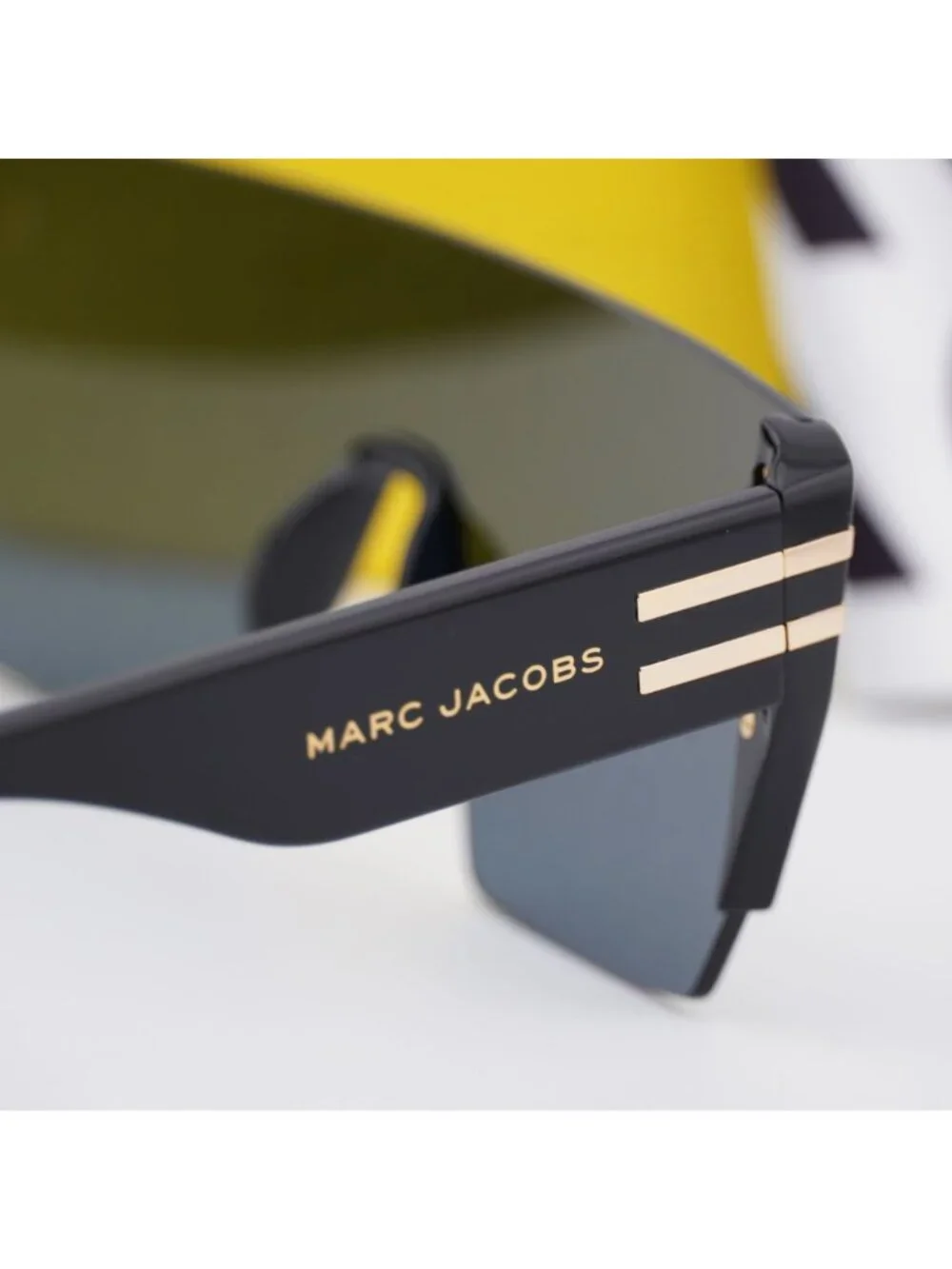 Marc Jacobs MARC 712/S 0NZU 7Y Shield Sunglasses - Black / Grey